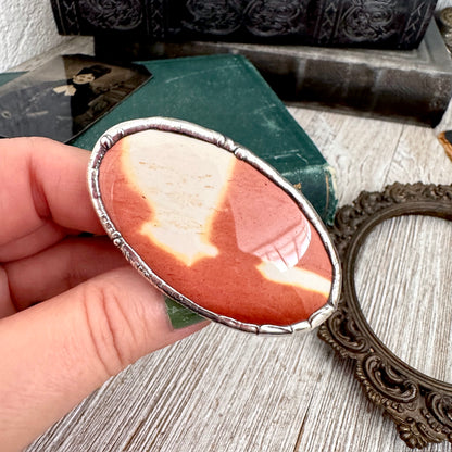 The Colossal Collection - Mookaite Ring Fine Silver Size 11 / One of a Kind FOXLARK