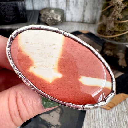 The Colossal Collection - Mookaite Ring Fine Silver Size 11 / One of a Kind FOXLARK
