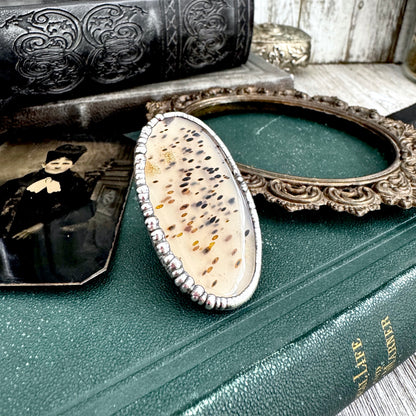 The Colossal Collection - Montana Moss Agate Crystal Ring Fine Silver Size 8 / Foxlark Collection - One of a Kind FOXLARK