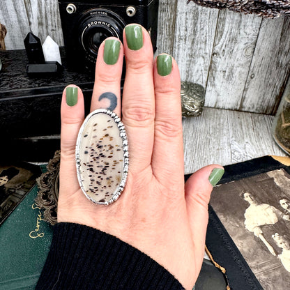 The Colossal Collection - Montana Moss Agate Crystal Ring Fine Silver Size 8 / Foxlark Collection - One of a Kind FOXLARK