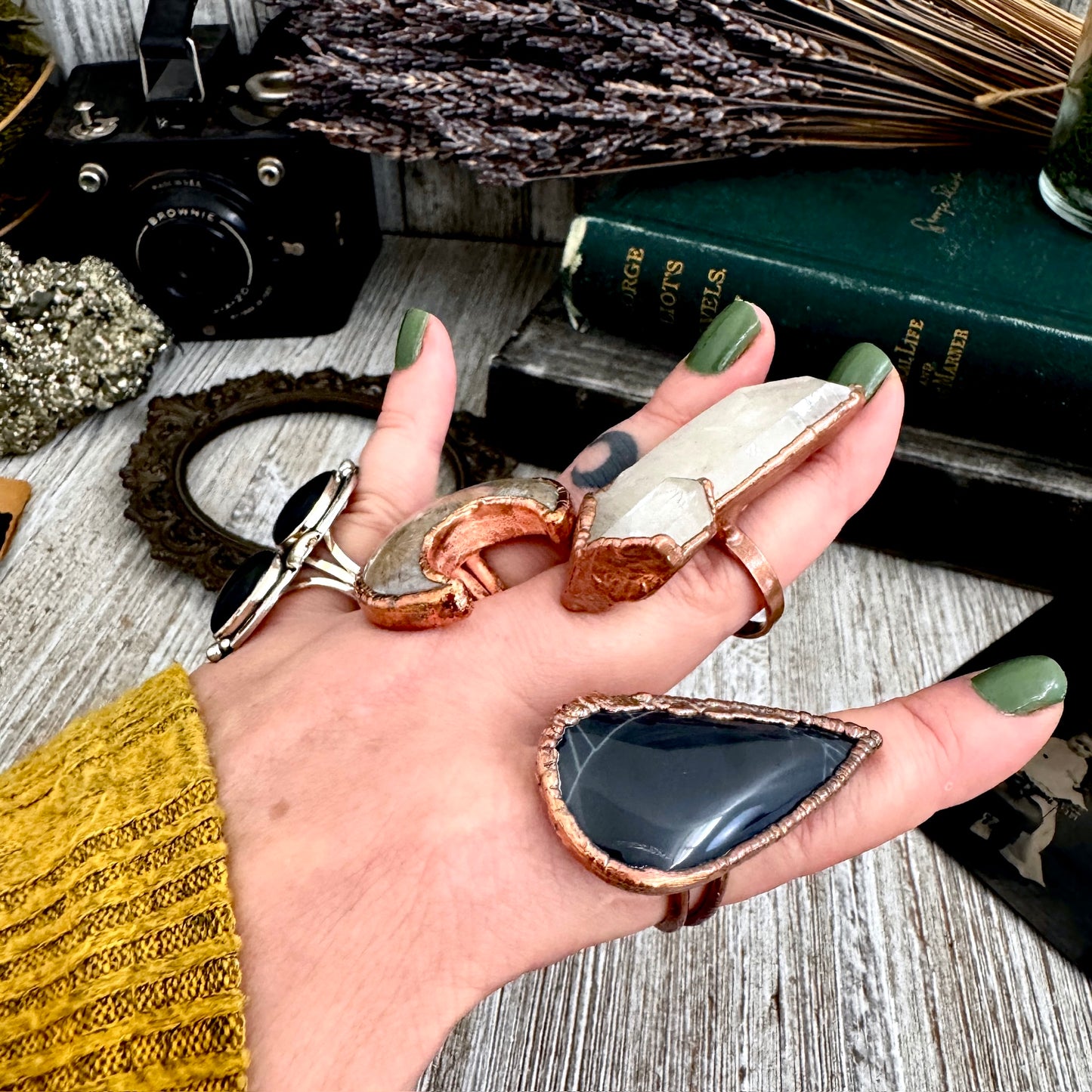 Size 10 Copper / Silver FLASH SALE - NEW or Discontinued or Imperfect Jewelry -  # 244 - 247