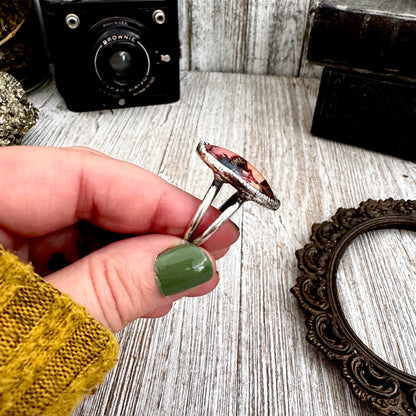 Road To Nowhere - Cowboy Road Side Sign Ring Fine Silver Size 8.5 / One of a Kind