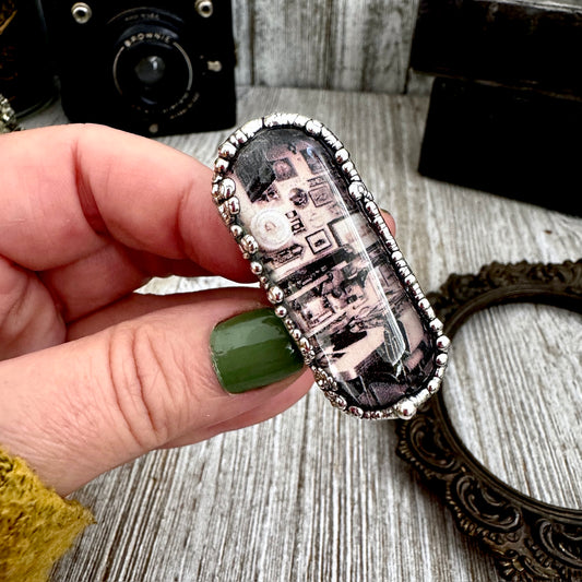 Road To Nowhere  - Vintage Diner Ring Fine Silver Size 9 / One of a Kind