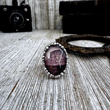 Road To Nowhere - Cowboy on Horse / Desert Ring Fine Silver Size 9.5 / One of a Kind