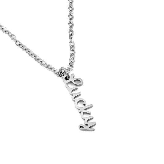 Lucky Charm stainless steel pendant necklace from the Lucky Charm Bar at Foxlark