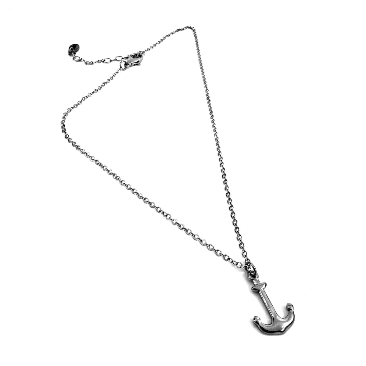 Anchor Charm stainless steel pendant necklace from the Lucky Charm Bar at Foxlark