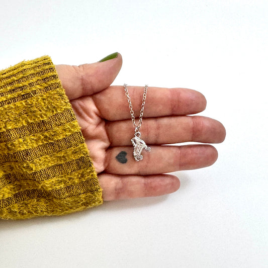 Roller Skate Charm stainless steel pendant necklace from the Lucky Charm Bar at Foxlark