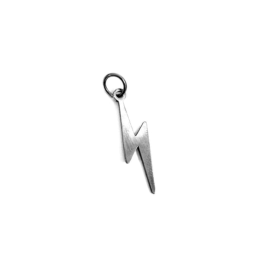 Lightning Bolt Charm stainless steel pendant necklace from the Lucky Charm Bar at Foxlark