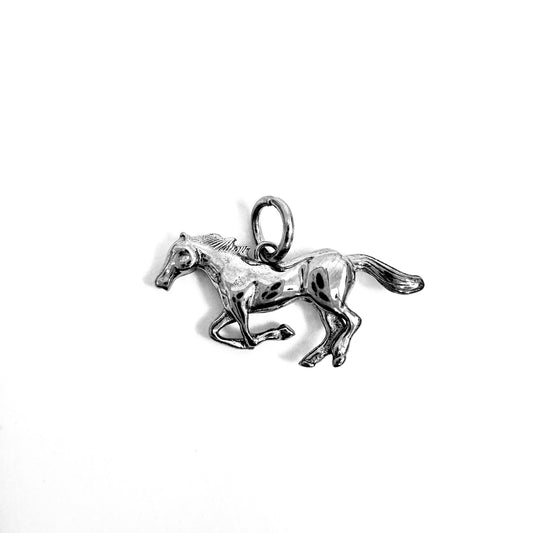 Western Horse Charm stainless steel pendant necklace from the Lucky Charm Bar at Foxlark