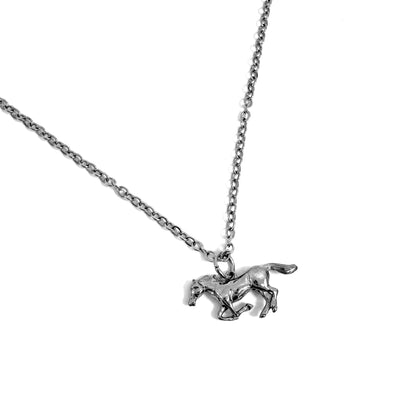 Western Horse Charm stainless steel pendant necklace from the Lucky Charm Bar at Foxlark