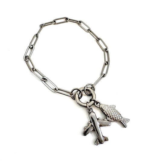 The Load-It-Up Charm Collector Bracelet - Paperclip Carabiner Chain from the Lucky Charm Bar by Foxlark
