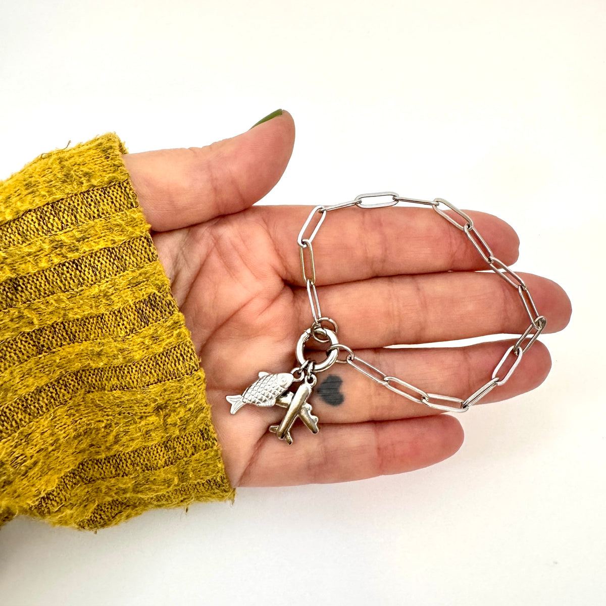 The Load-It-Up Charm Collector Bracelet - Paperclip Carabiner Chain from the Lucky Charm Bar by Foxlark