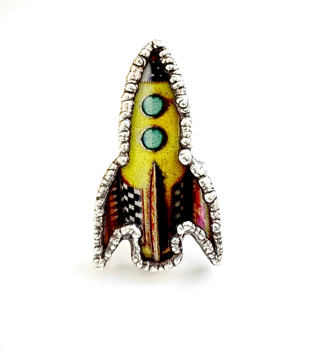 Rocket Statement Ring – Fine Silver, Sizes 7.5, 8, 9.5 | The Weirdlings Collection