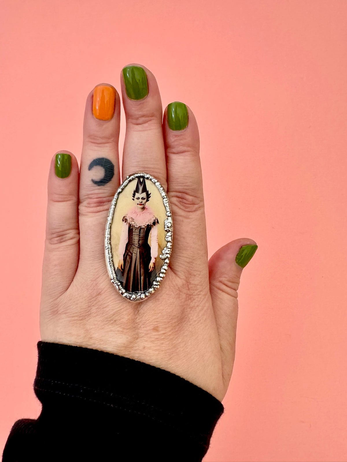 Party Girl Statement Ring – Fine Silver, Size 10 | The Weirdlings Collection