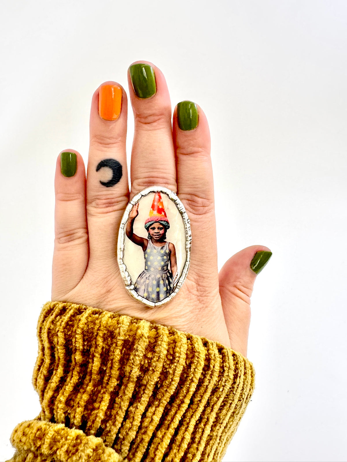 Party Girl Statement Ring – Fine Silver, Size 9 | The Weirdlings Collection