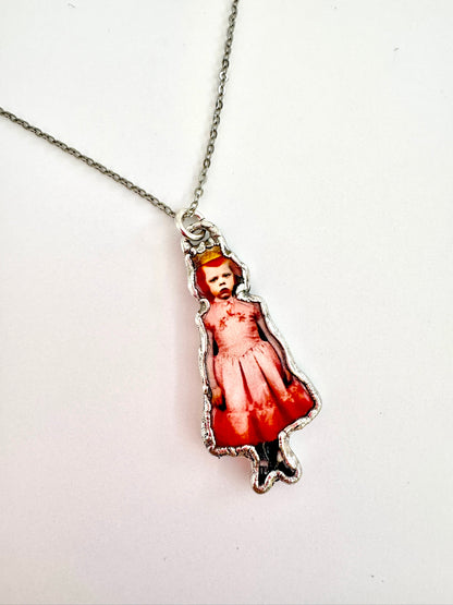 The Weirdlings Collection - Pink Party Girl Necklace | Fine Silver