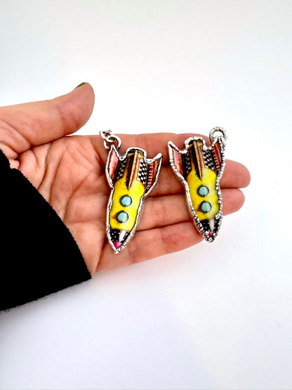 Rocket Necklace – Fine Silver Statement Pendant Necklace, Handmade | The Weirdlings Collection