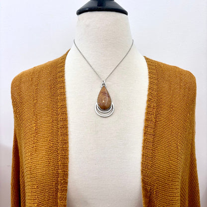 Moss & Moon Collection - Fossilized Coral Statement Necklace in Fine Silver / One of a Kind