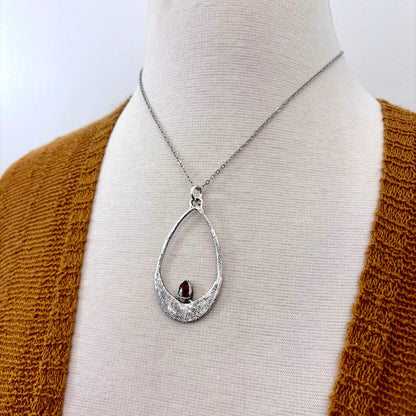 Orange Kyanite Crystal Necklace in Fine Silver / Foxlark Collection - One of a Kind