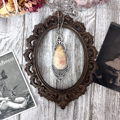 Moss & Moon Collection - Fossilized Coral Statement Necklace in Fine Silver / One of a Kind