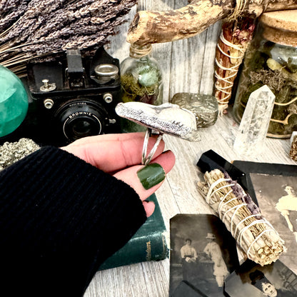 Ceramic Baby Doll Head Ring Fine Silver Size 9 / Foxlark Collection - One of a Kind