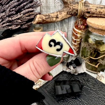 Playing Games - Lightning Bolt #3 Pool Ball Ring Fine Silver Size 8 / Foxlark Collection - One of a Kind