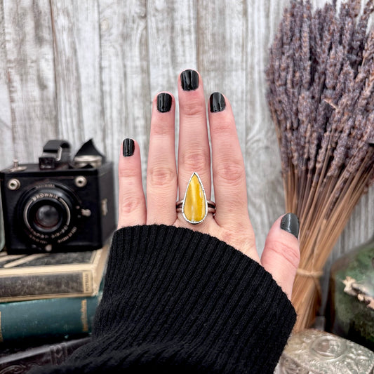 Mookaite Crystal Ring Fine Silver Size 8.5 / Foxlark Collection - One of a Kind