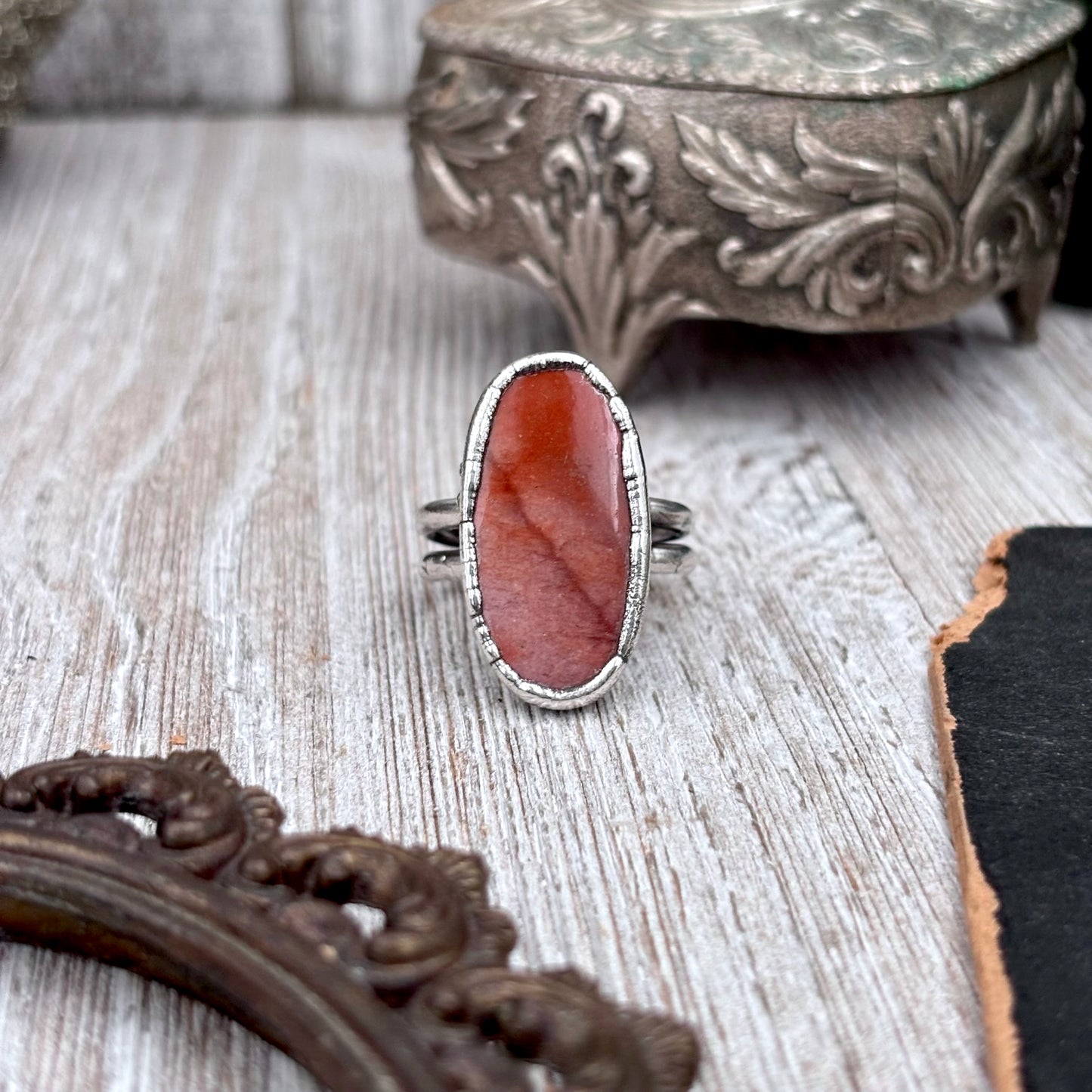 Mookaite Crystal Ring Fine Silver Size 10 / Foxlark Collection - One of a Kind