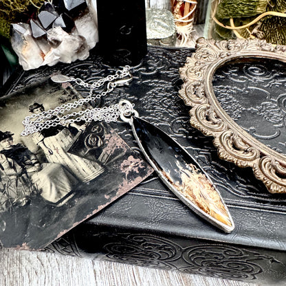Fossilized Palm Root Necklace in Fine Silver / Foxlark Collection - One of a Kind