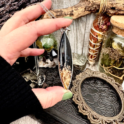 Fossilized Palm Root Necklace in Fine Silver / Foxlark Collection - One of a Kind