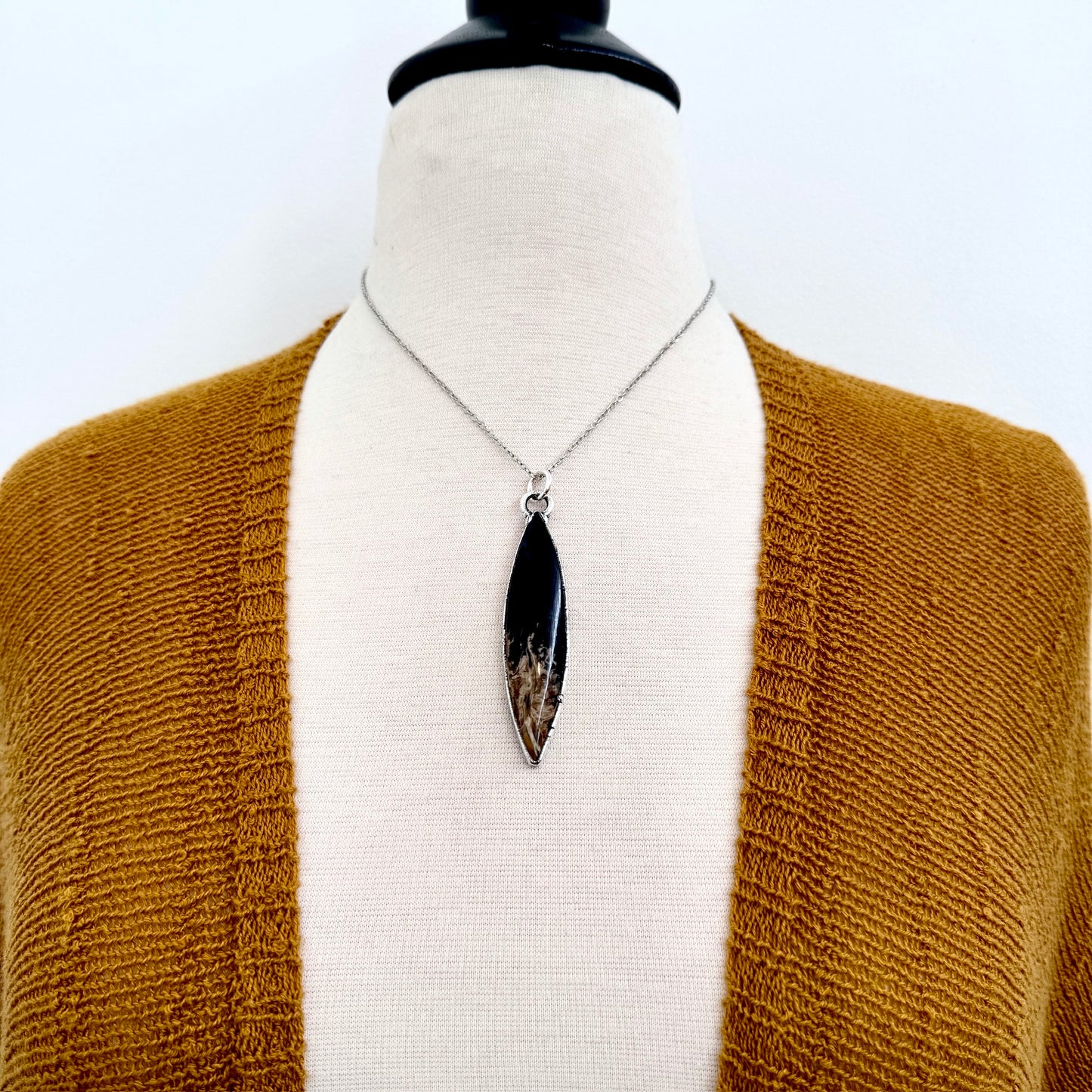 Fossilized Palm Root Necklace in Fine Silver / Foxlark Collection - One of a Kind
