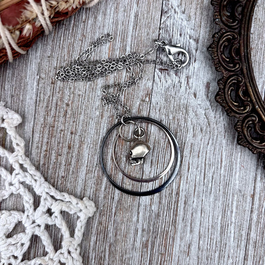 Human Skull Talisman Necklace / Talisman Collection-Sterling Silver