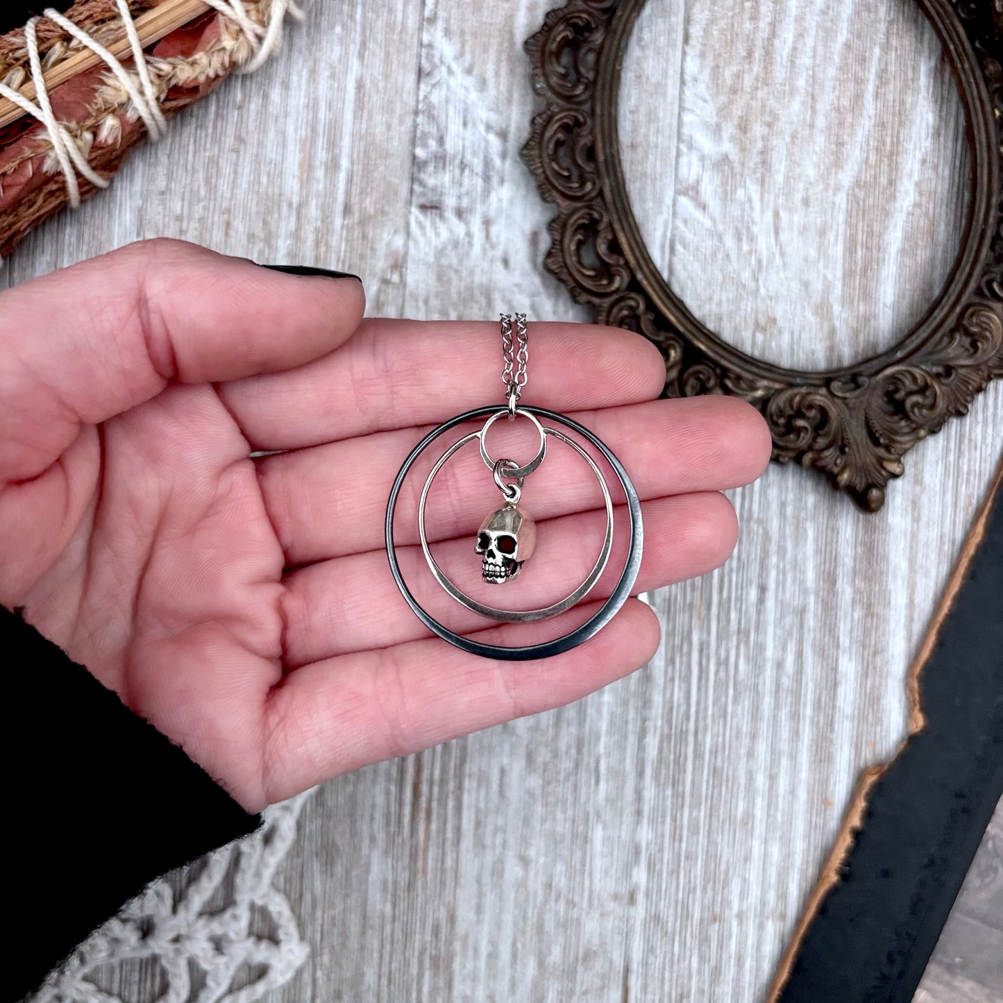 Human Skull Talisman Necklace / Talisman Collection-Sterling Silver