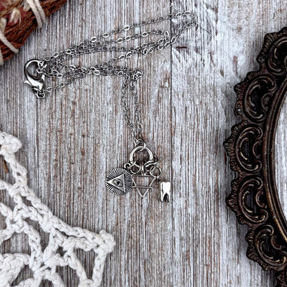 Multi Charm Talisman Necklace / Talisman Collection-Sterling Silver