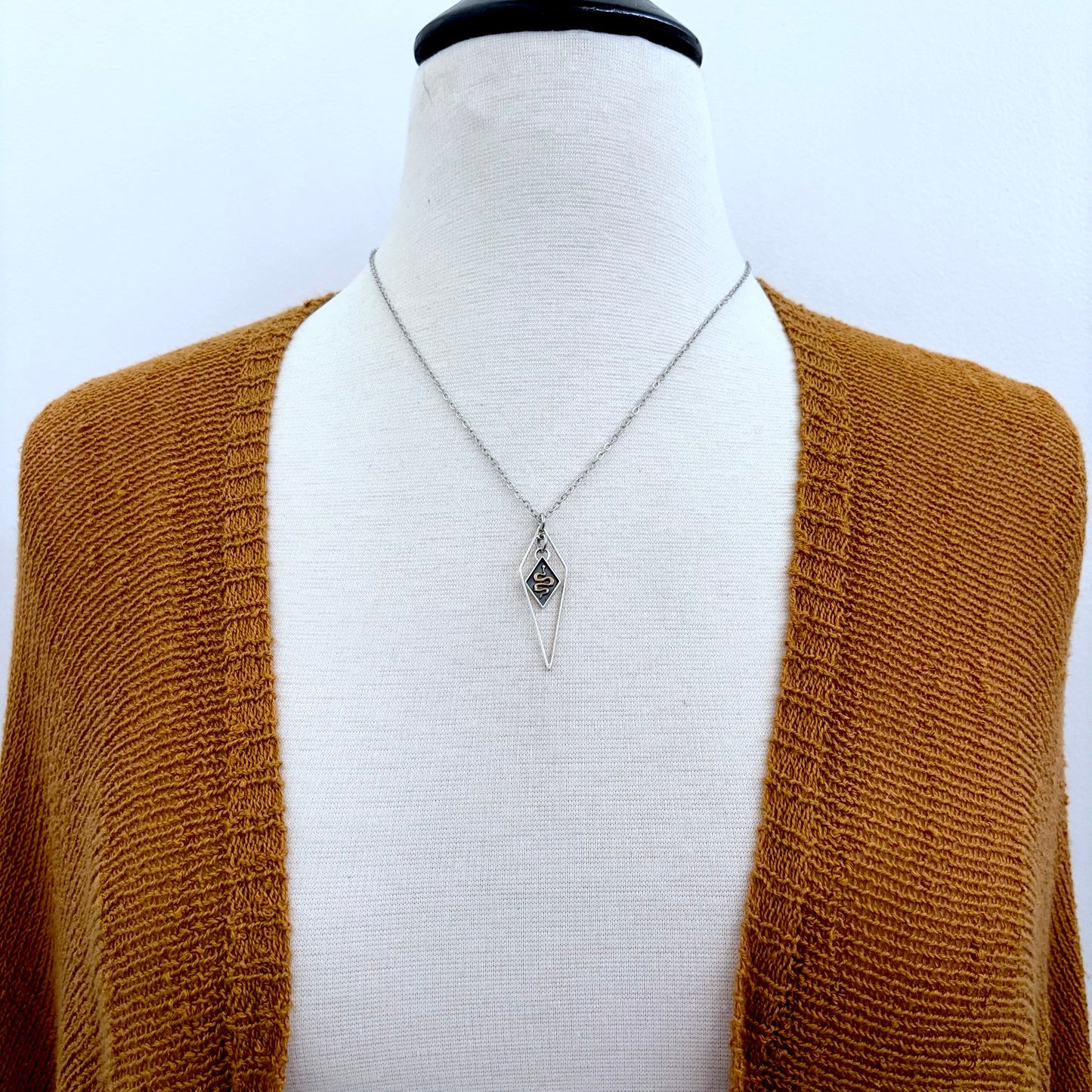 Diamond Snake Talisman Necklace / Talisman Collection-Sterling Silver