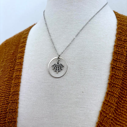 Spider Web  Talisman Necklace / Talisman Collection-Sterling Silver