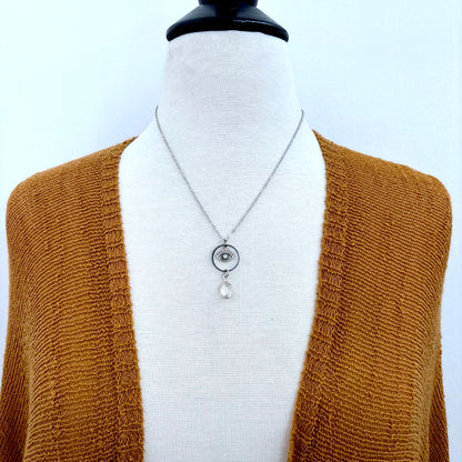 Eye Clear Quartz Talisman Necklace / Talisman Collection-Sterling Silver
