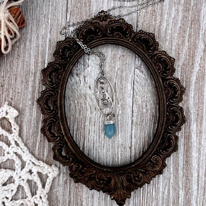 Aventurine Planchet Talisman Necklace / Talisman Collection-Sterling Silver