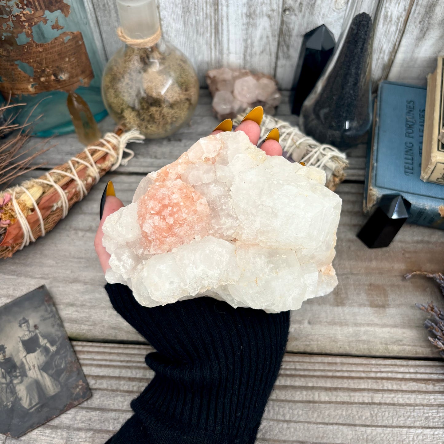 Apophyllite with Stilbite Crystal Cluster / FoxlarkCrystals