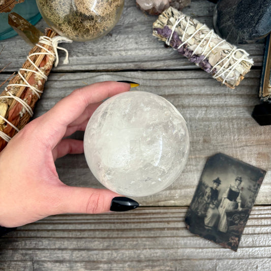 Large Clear Quartz Crystal Ball  / FoxlarkCrystals