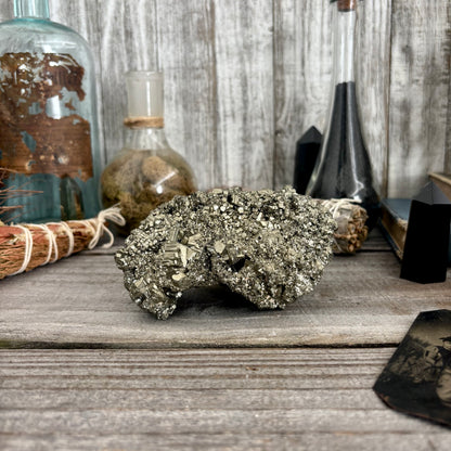 Self Standing Pyrite Crystal Cluster / FoxlarkCrystals