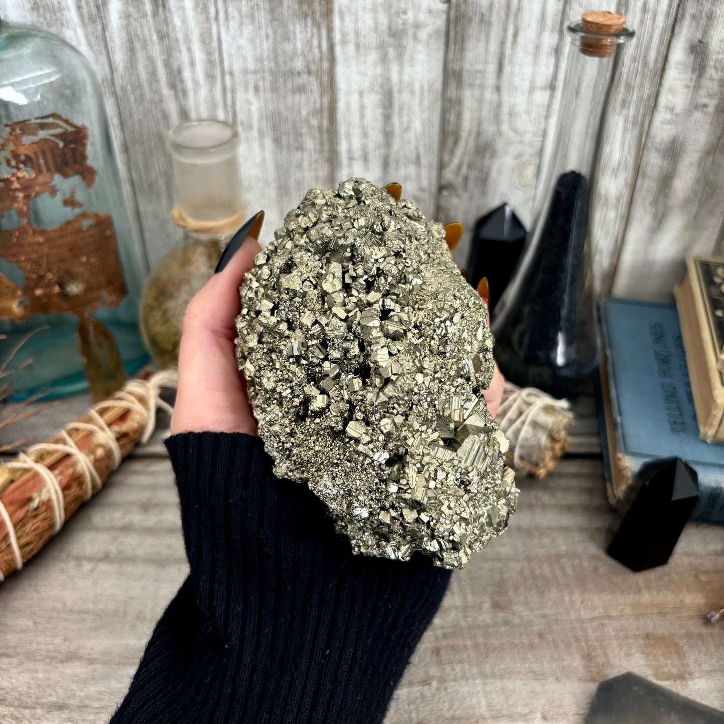 Self Standing Pyrite Crystal Cluster / FoxlarkCrystals