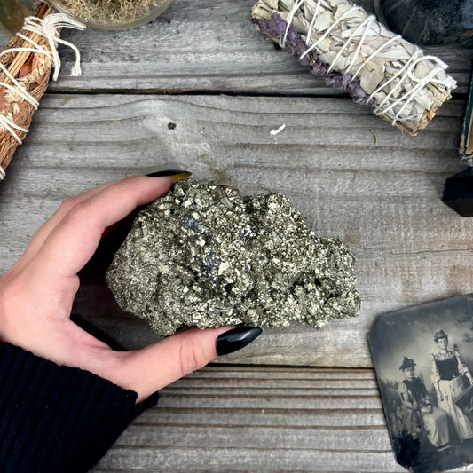 Self Standing Pyrite Crystal Cluster / FoxlarkCrystals