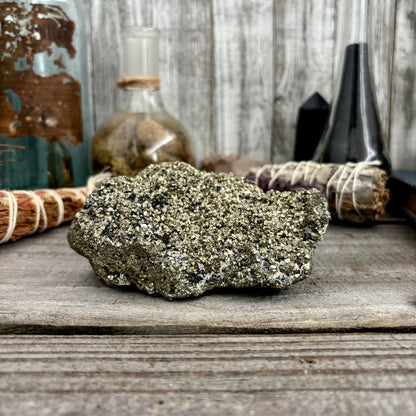 Self Standing Pyrite Crystal Cluster / FoxlarkCrystals