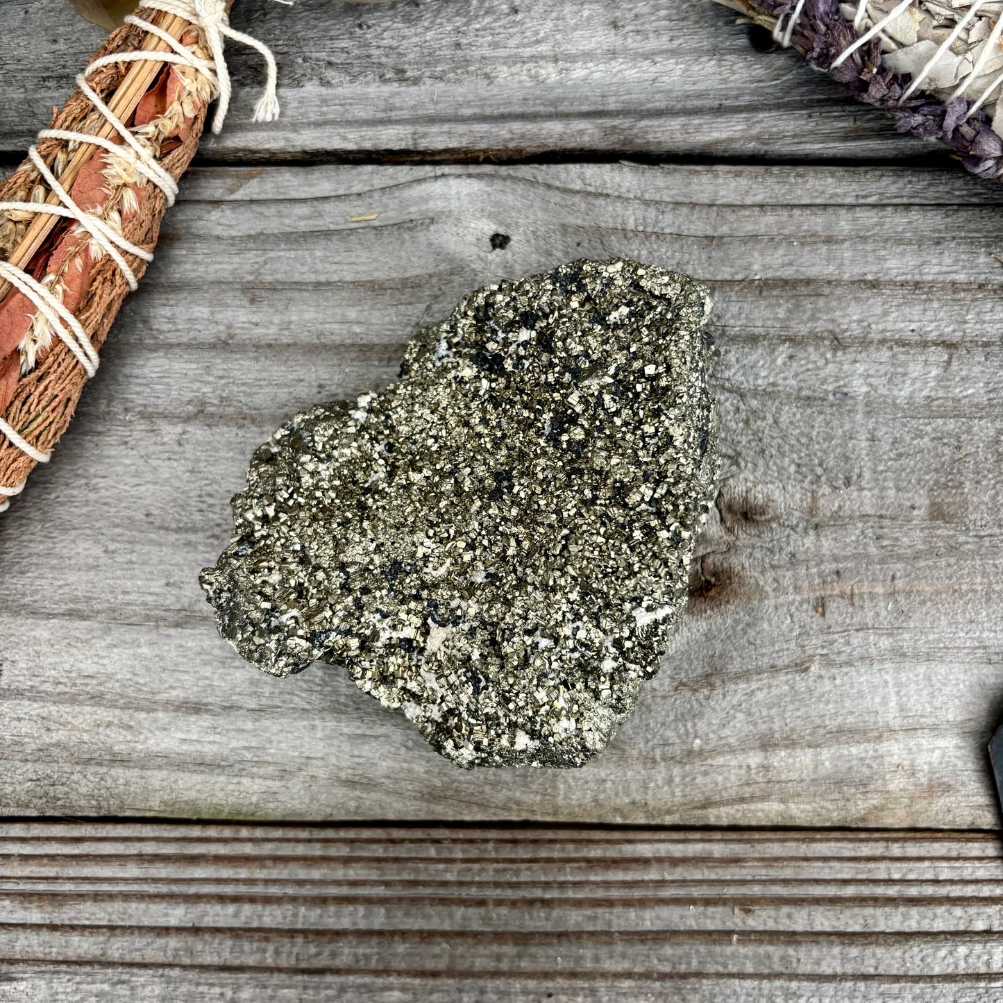 Self Standing Pyrite Crystal Cluster / FoxlarkCrystals