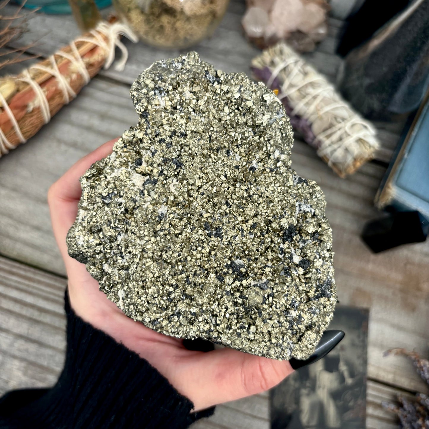 Self Standing Pyrite Crystal Cluster / FoxlarkCrystals