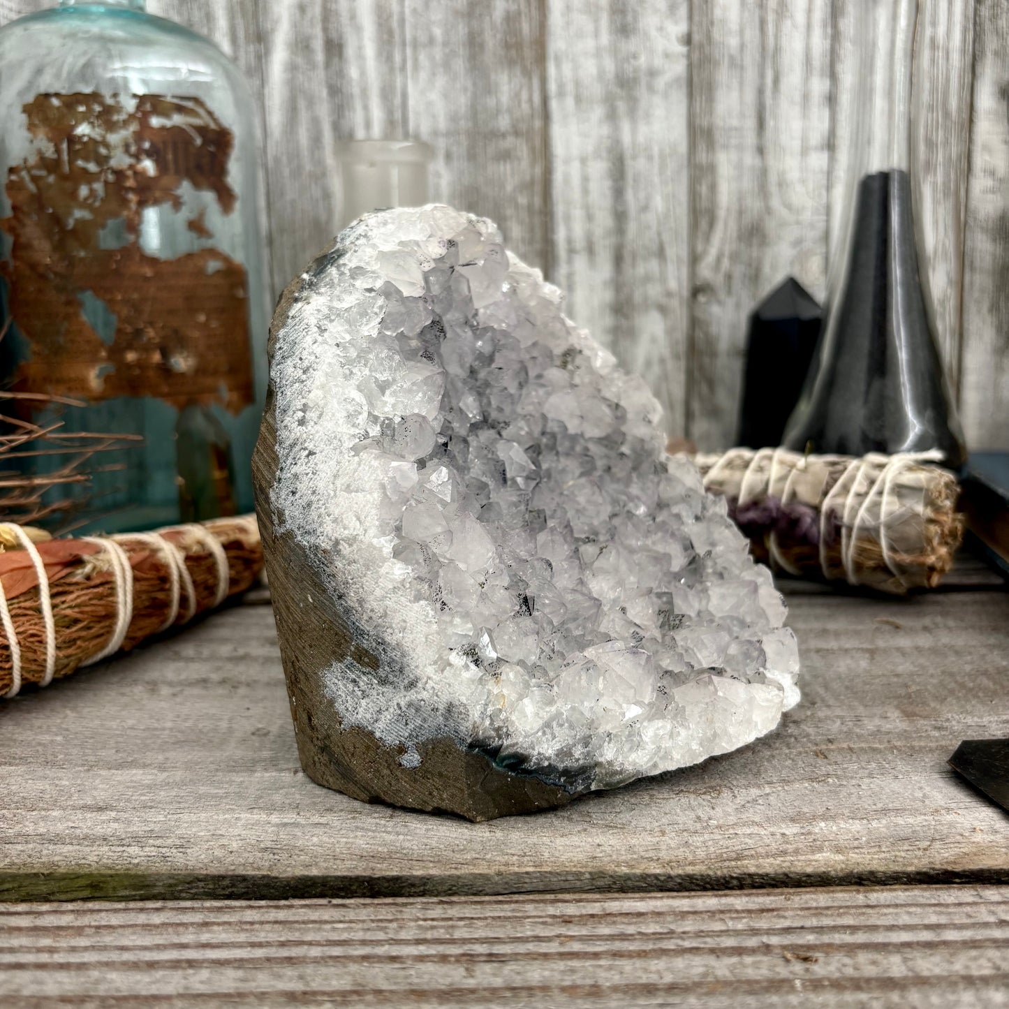 Large Self Standing  Amethyst Geode Crystal Cluster / FoxlarkCrystals