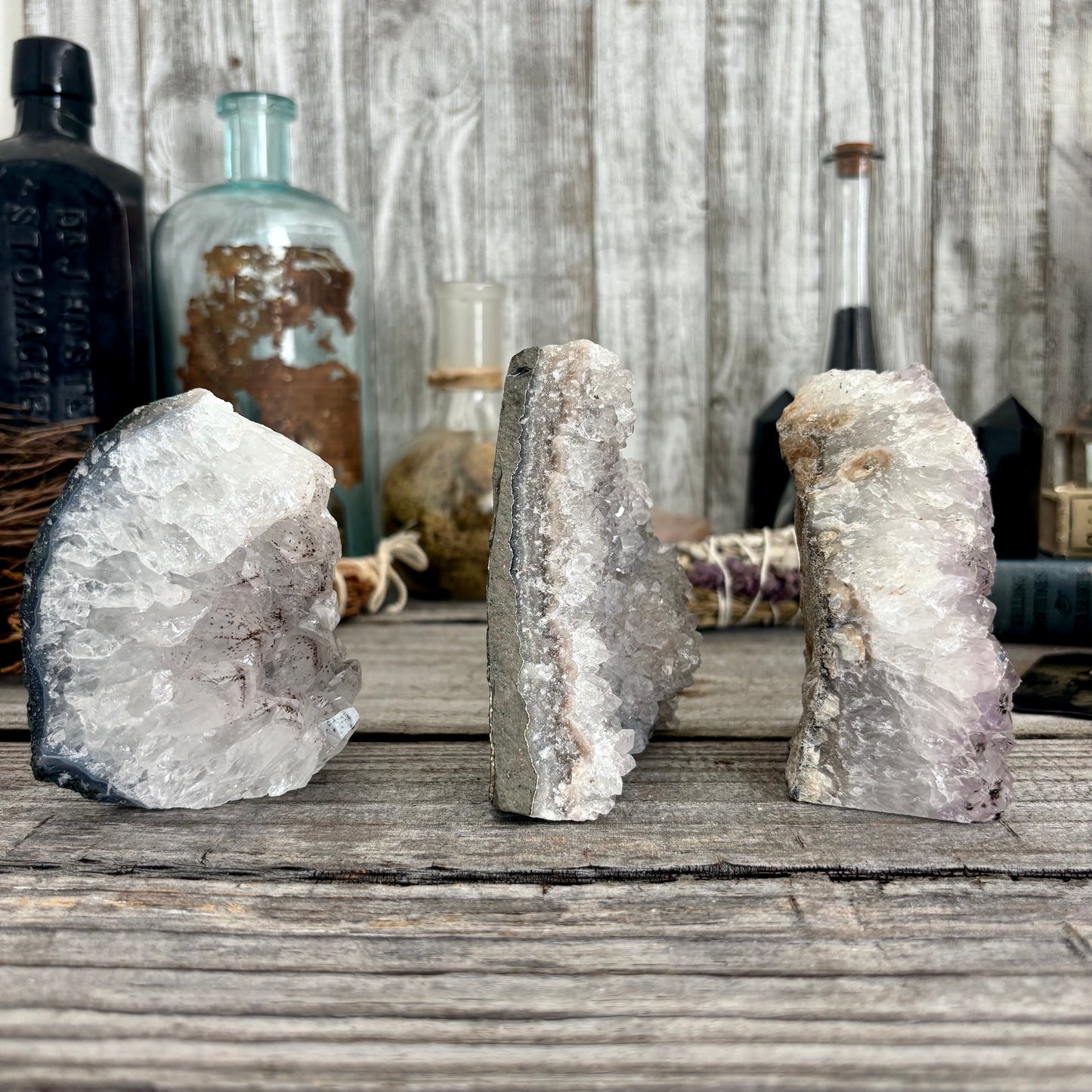 Self Standing Amethyst Geode Crystal Cluster / FoxlarkCrystals