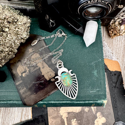 Tibetan Turquoise Necklace in Fine Silver / Foxlark Collection - One of a Kind