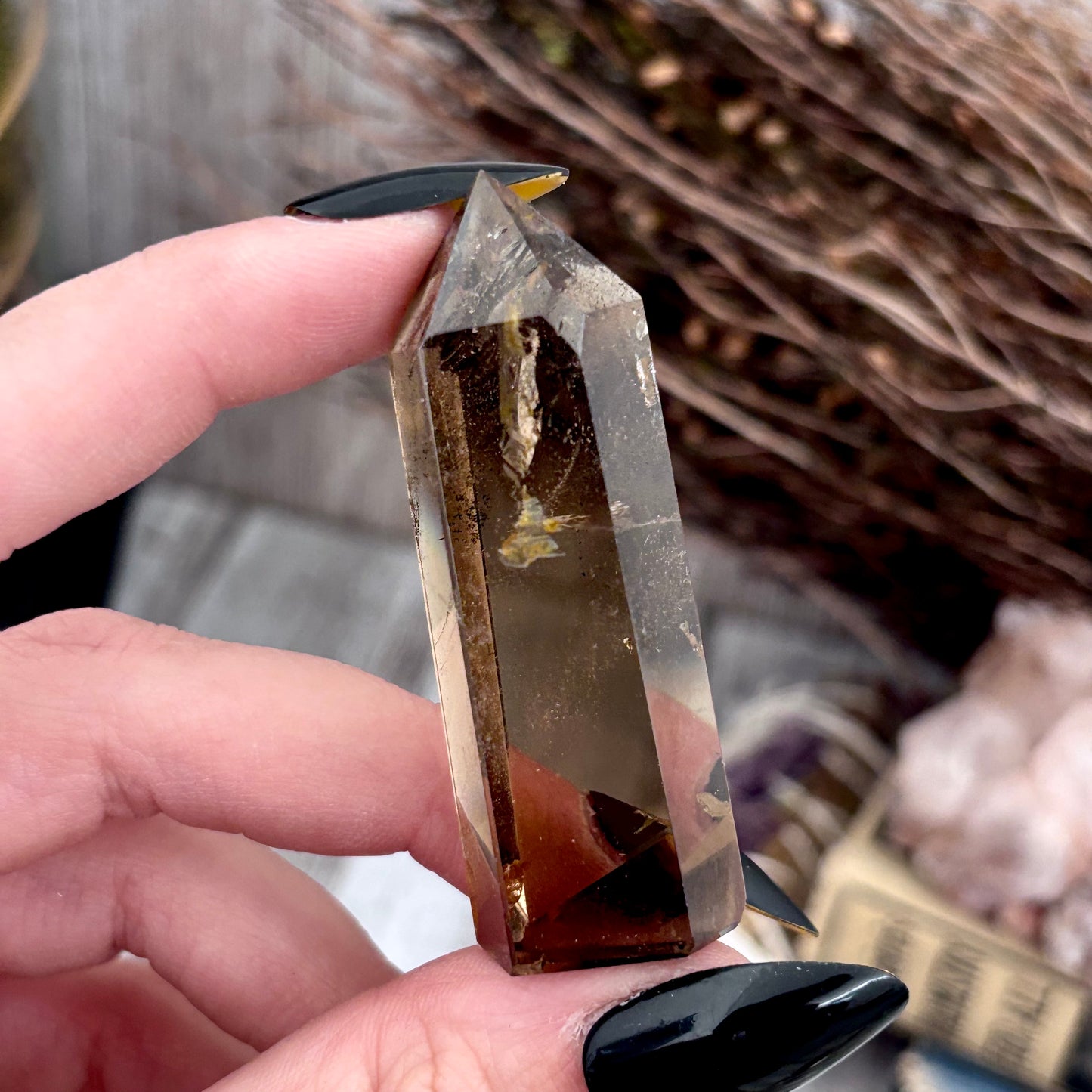 Smoky Quartz Crystal Point Self Standing / FoxlarkCrystals